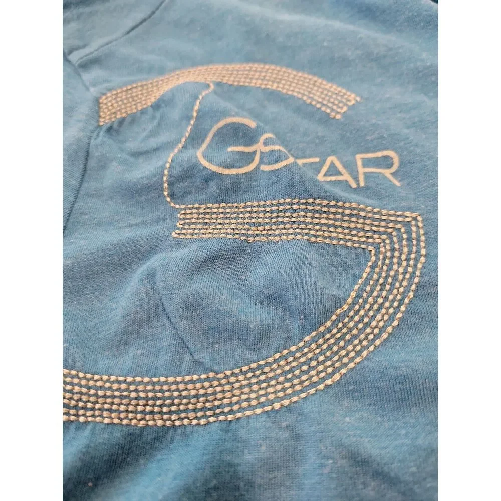 G-Star RAW Men's Size Large Slim Fit Crew-Neck Short Sleeve T-Shirt Blue‎